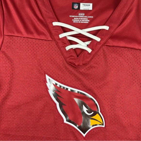 NFL Arizona Cardinals Lace-up Jersey Top M - Picture 3 of 8